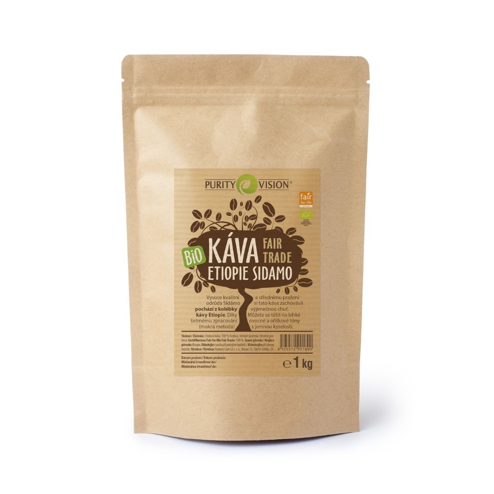 Fair Trade bio kávébabot Etiópia Sidamo 1 kg